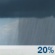 Wednesday: A slight chance of showers between 11am and 2pm.  Partly sunny, with a high near 80. West wind 6 to 11 mph.  Chance of precipitation is 20%.
